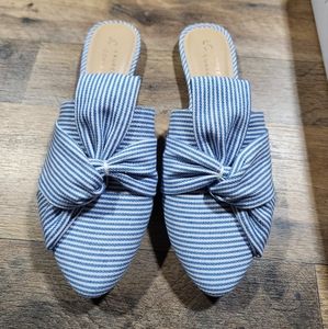 Lauren Conrad Desert Mule Stripe Size 8